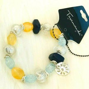 NEW NAUTICAL EARRINGS & MATCHING STRETCH BRACELET